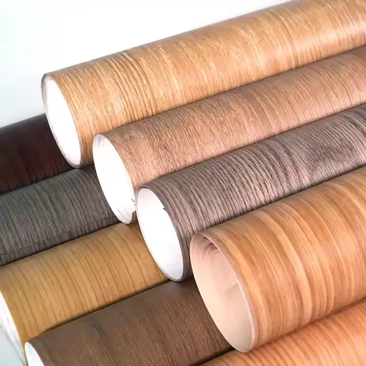 Dřevěný efekt PVC Pet PP Dekorativní kuchyňský vinylový film